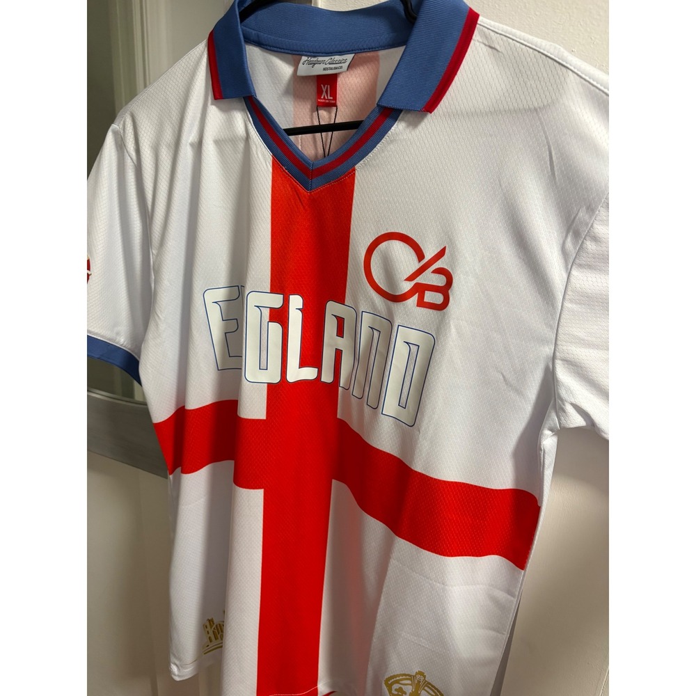 Headgear Classics England Youth Soccer Jersey White Red 1990 World Cup XL NEW